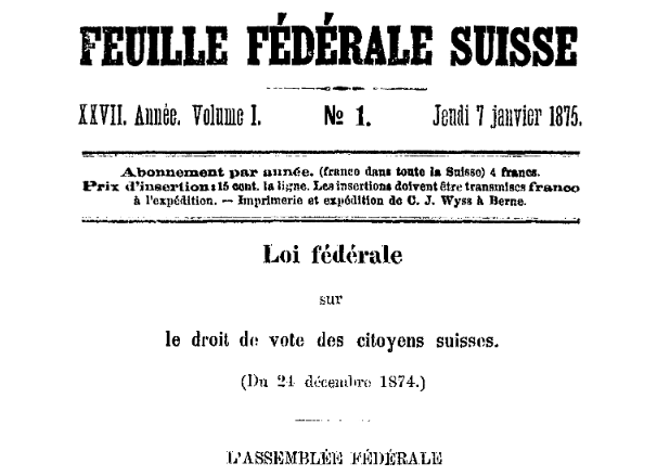 Loi fédérale sur le droit de vote des citoyens suisses